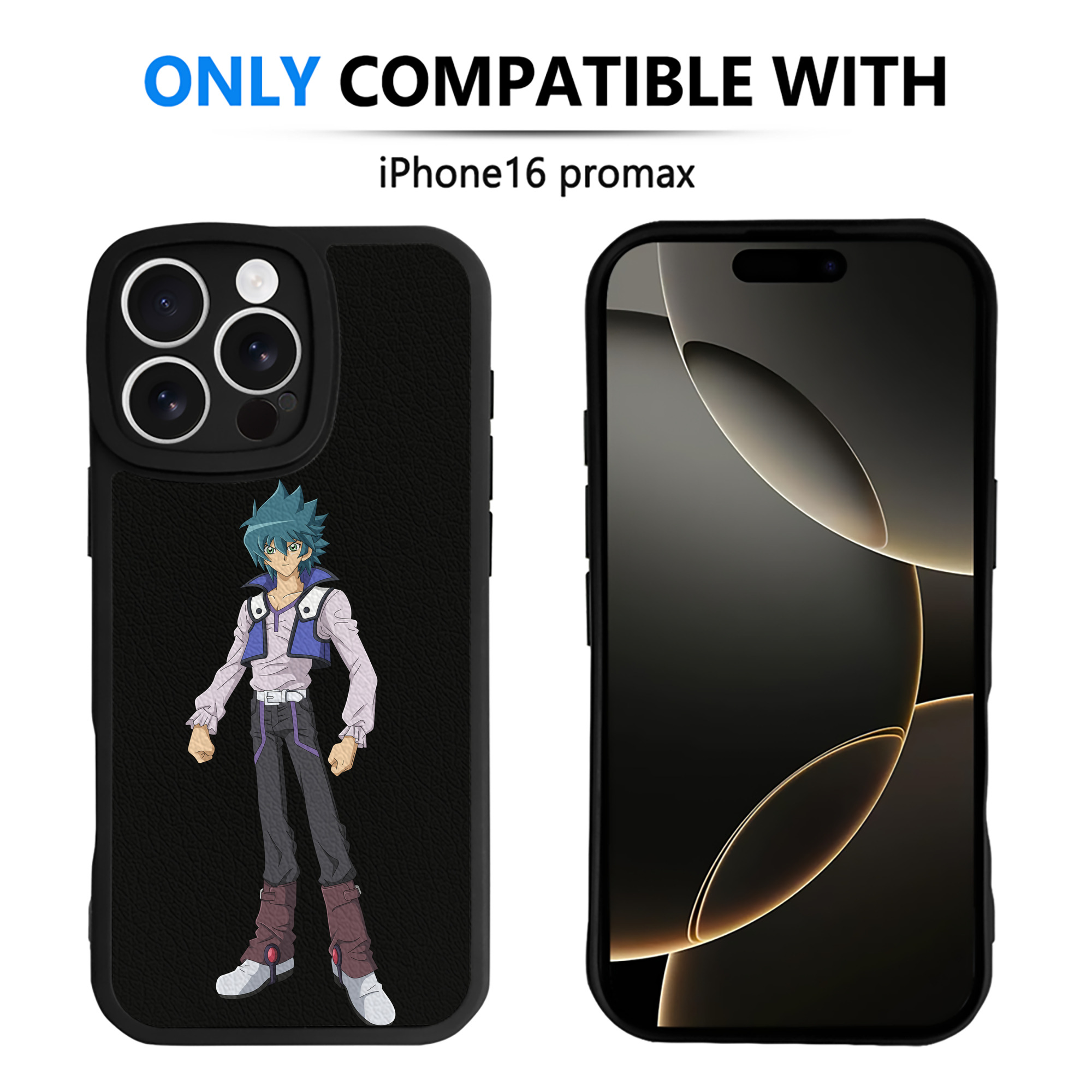 （画像用） 遊☆戯☆王 Yu-Gi-Oh! 【iPhone 16シリーズ対応】シリコンスマホケース（レザー調） 材質：シリコン